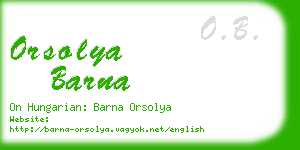 orsolya barna business card